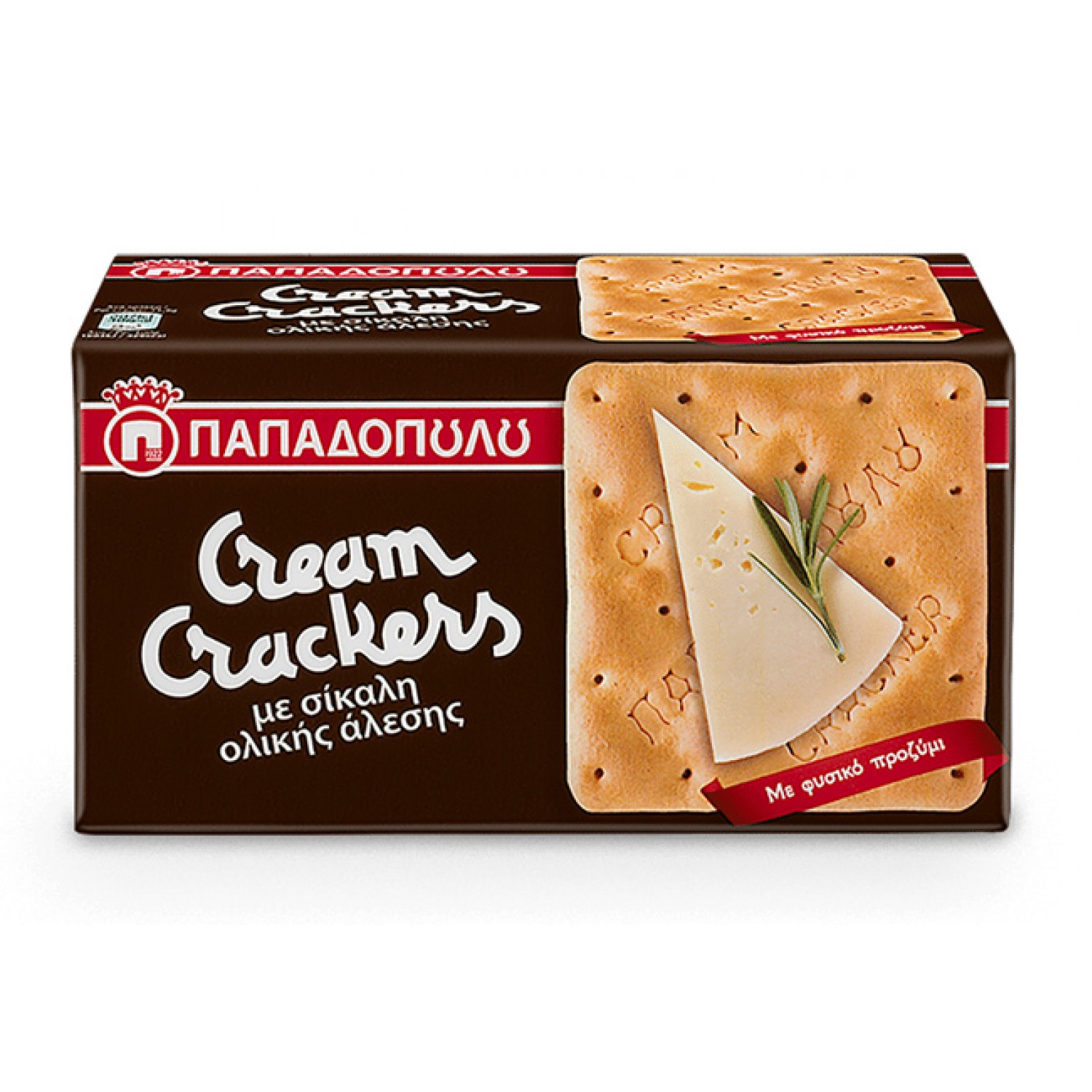 ΠΑΠΑΔΟΠΟΥΛΟΥ cream crackers με σίκαλη ολικής άλεσης, 175g ΠΑΠΑΔΟΠΟΥΛΟΥ cream crackers με σίκαλη ολικής άλεσης, 175g