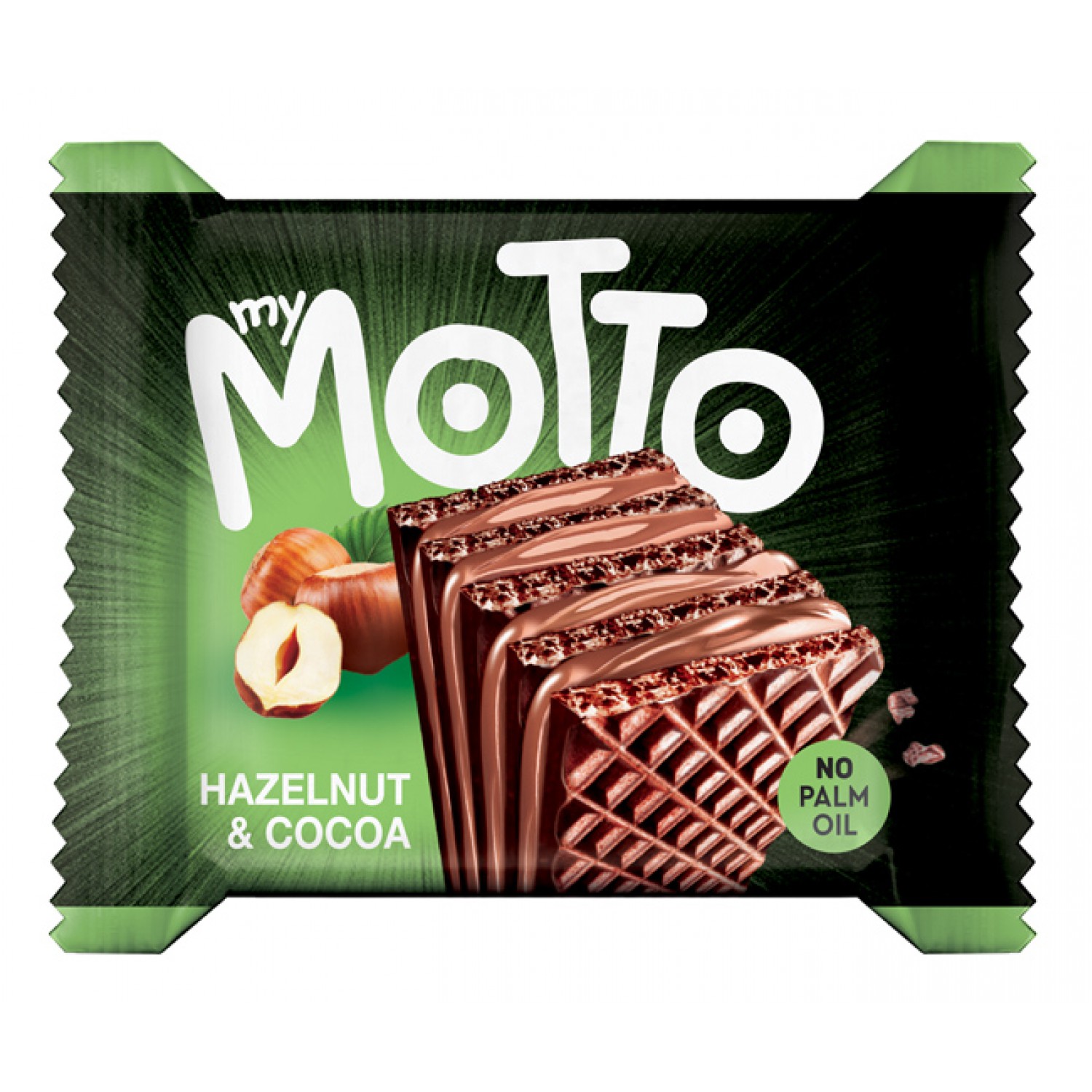 MY MOTTO γκοφρέτα με κρέμα φουντουκιού και κακάο, 34g