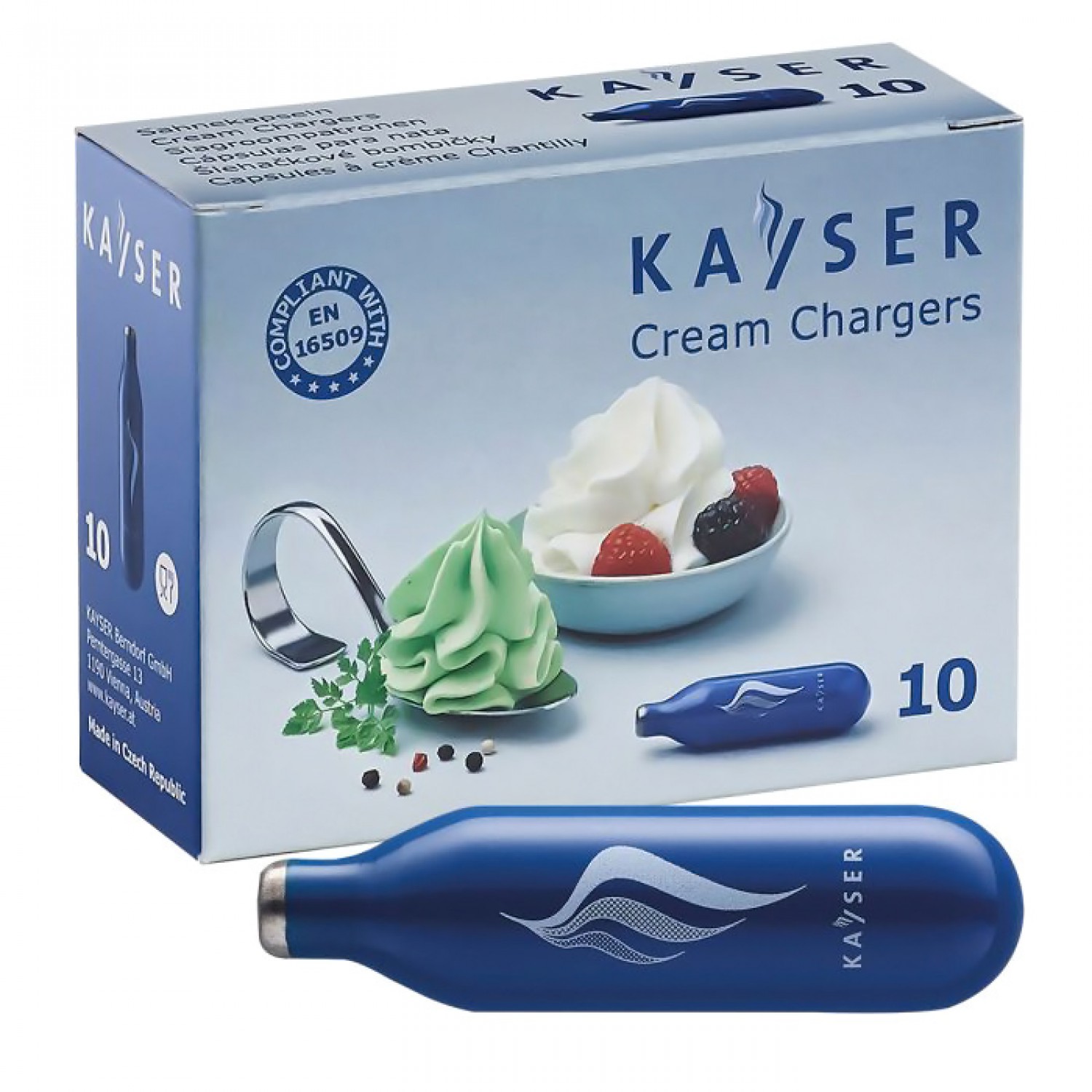 KAISER αμπούλες αζώτου για σιφόν σαντιγύς, 10τμχ