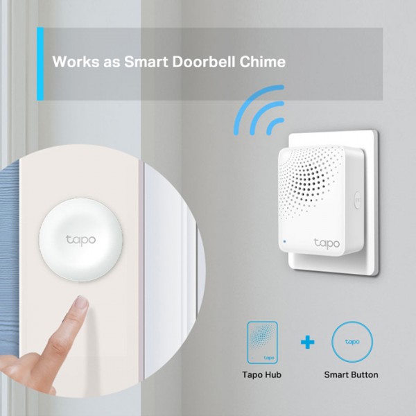 TP-LINK Smart Hub Tapo H100 με κουδούνισμα, Wi-Fi, 868MHz, Ver 1.0 TP-LINK Smart Hub Tapo H100 με κουδούνισμα, Wi-Fi, 868MHz, Ver 1.0
