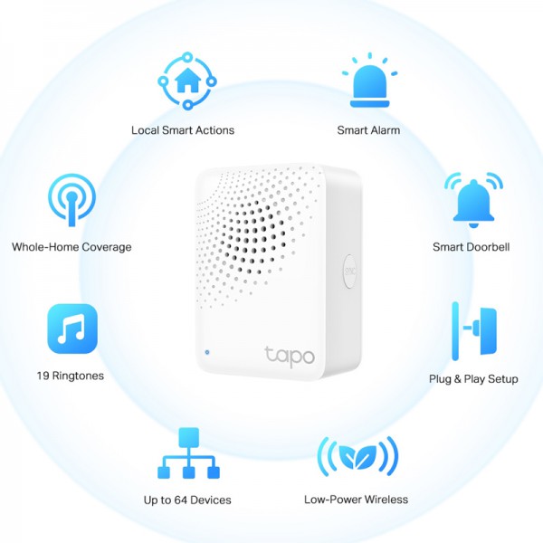 TP-LINK Smart Hub Tapo H100 με κουδούνισμα, Wi-Fi, 868MHz, Ver 1.0 TP-LINK Smart Hub Tapo H100 με κουδούνισμα, Wi-Fi, 868MHz, Ver 1.0