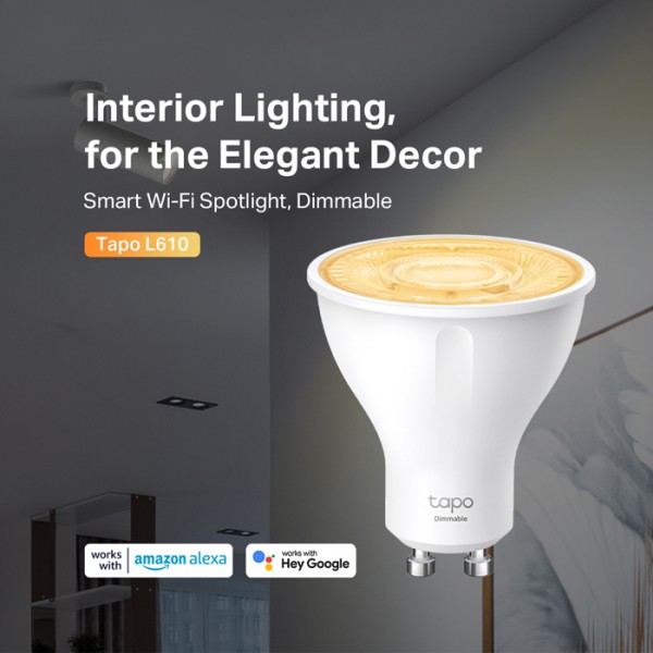 TP-LINK LED smart λάμπα spot Tapo L610, WiFi, 2.9W, 2700K, GU10, Ver 1.0 TP-LINK LED smart λάμπα spot Tapo L610, WiFi, 2.9W, 2700K, GU10, Ver 1.0