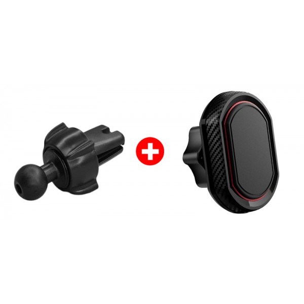 POWERTECH βάση smartphone για αεραγωγό αυτοκινήτου BNDL-0151, μαύρη POWERTECH βάση smartphone για αεραγωγό αυτοκινήτου BNDL-0151, μαύρη