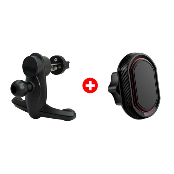 POWERTECH βάση smartphone για αεραγωγό αυτοκινήτου BNDL-0152, μαύρη POWERTECH βάση smartphone για αεραγωγό αυτοκινήτου BNDL-0152, μαύρη