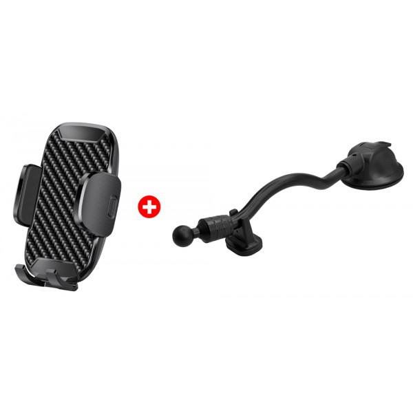 POWERTECH βάση smartphone αυτοκινήτου για ταμπλό BNDL-0157, μαύρη POWERTECH βάση smartphone αυτοκινήτου για ταμπλό BNDL-0157, μαύρη