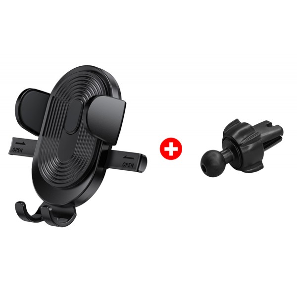 POWERTECH βάση smartphone για αεραγωγό αυτοκινήτου BNDL-0159, μαύρη POWERTECH βάση smartphone για αεραγωγό αυτοκινήτου BNDL-0159, μαύρη