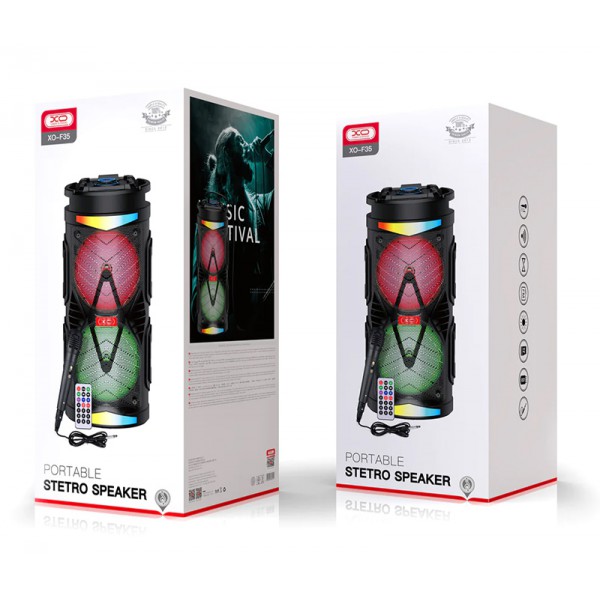 XO φορητό ηχείο XO-F35 με μικρόφωνο, 10W, BT/TF/USB/AUX, FM, μαύρο XO φορητό ηχείο XO-F35 με μικρόφωνο, 10W, BT/TF/USB/AUX, FM, μαύρο