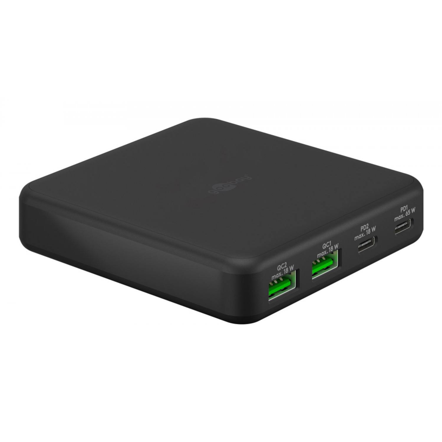 GOOBAY σταθμός φόρτισης 61772, 2x USB-A & 2x USB-C, 65W, μαύρος
