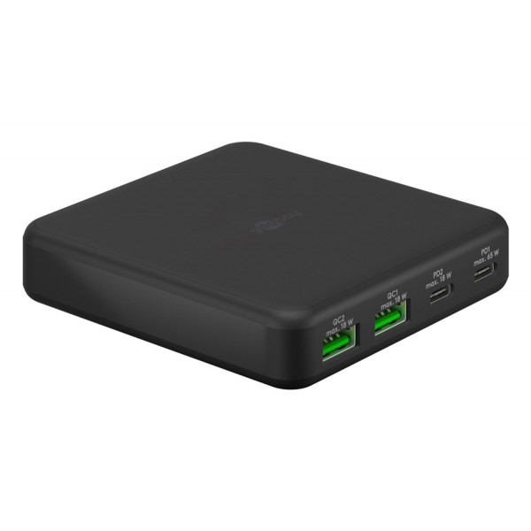 GOOBAY σταθμός φόρτισης 61772, 2x USB-A & 2x USB-C, 65W, μαύρος