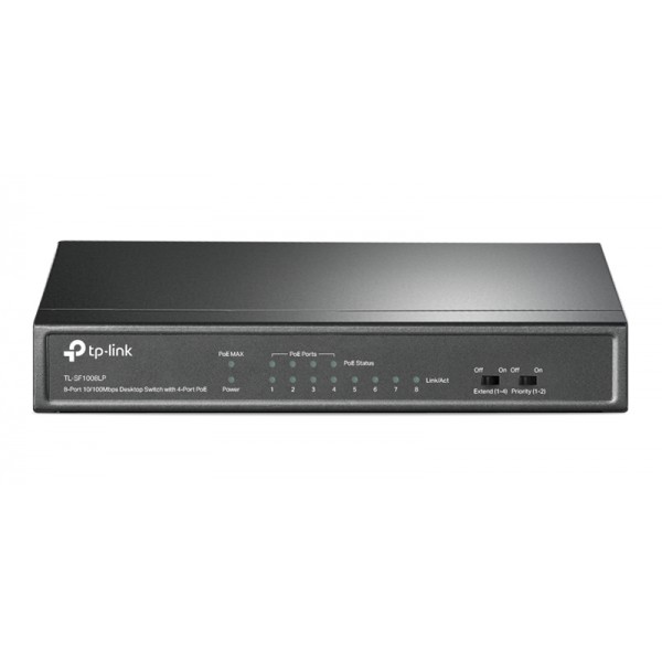 TP-LINK desktop switch TL-SF1008LP, 8-Port 10/100Mbps, 4x PoE, Ver. 2.0 TP-LINK desktop switch TL-SF1008LP, 8-Port 10/100Mbps, 4x PoE, Ver. 2.0