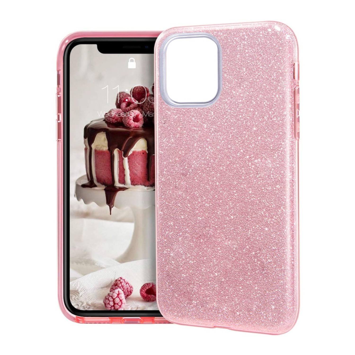 POWERTECH θήκη Shining MOB-1809 για iPhone 13, ροζ