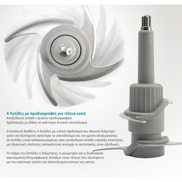 BRUNO πολυκόπτης BRN-0082, 2 ταχύτητες, 400W, 500ml, 4 λεπίδες, λευκός BRUNO πολυκόπτης BRN-0082, 2 ταχύτητες, 400W, 500ml, 4 λεπίδες, λευκός