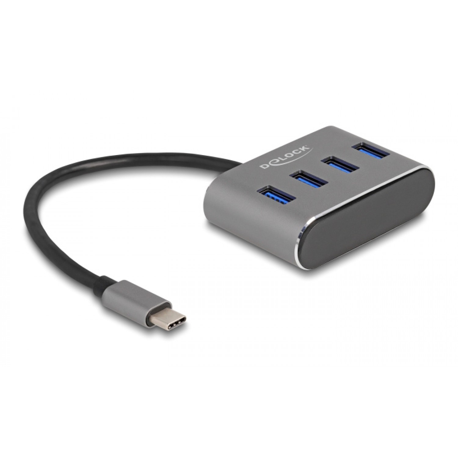 DELOCK USB hub 63223, 4x θυρών, 5Gbps, USB-C σύνδεση, γκρι DELOCK USB hub 63223, 4x θυρών, 5Gbps, USB-C σύνδεση, γκρι
