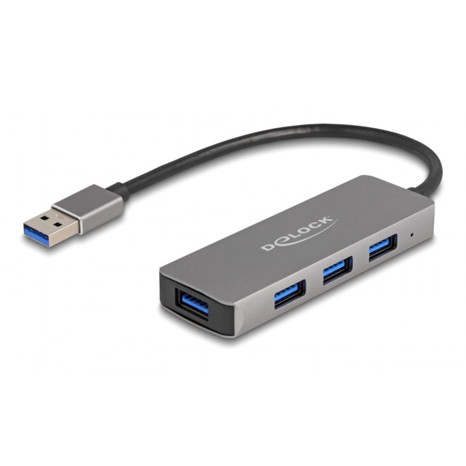 DELOCK USB hub 63171, 4x θυρών, 5Gbps, USB σύνδεση, γκρι