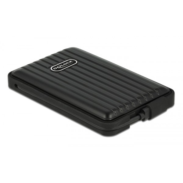 DELOCK θήκη για 2.5" SATA HDD/SSD 42625, 6Gbps, IP66, μαύρη DELOCK θήκη για 2.5" SATA HDD/SSD 42625, 6Gbps, IP66, μαύρη