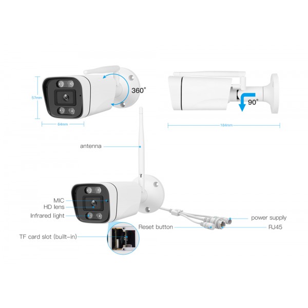 VSTARCAM smart IP κάμερα CS58, IP66, 3MP, WiFi, ανίχνευση καπνού VSTARCAM smart IP κάμερα CS58, IP66, 3MP, WiFi, ανίχνευση καπνού