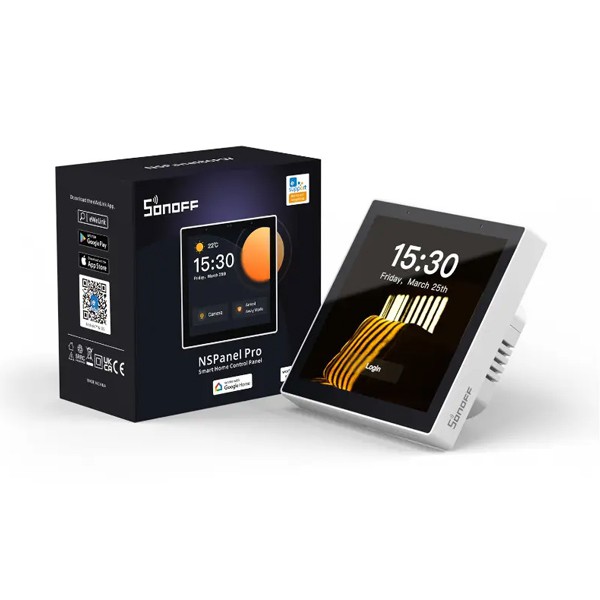 SONOFF smart panel ελέγχου NSPanel Pro, οθόνη αφής, Wi-Fi, Zigbee, λευκό SONOFF smart panel ελέγχου NSPanel Pro, οθόνη αφής, Wi-Fi, Zigbee, λευκό