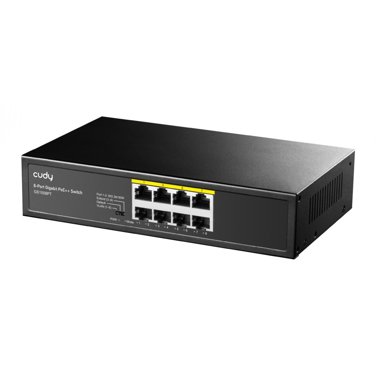 CUDY PoE+ switch GS1008PT, 8-port PoE+, 120W, VLAN, V1.0 CUDY PoE+ switch GS1008PT, 8-port PoE+, 120W, VLAN, V1.0