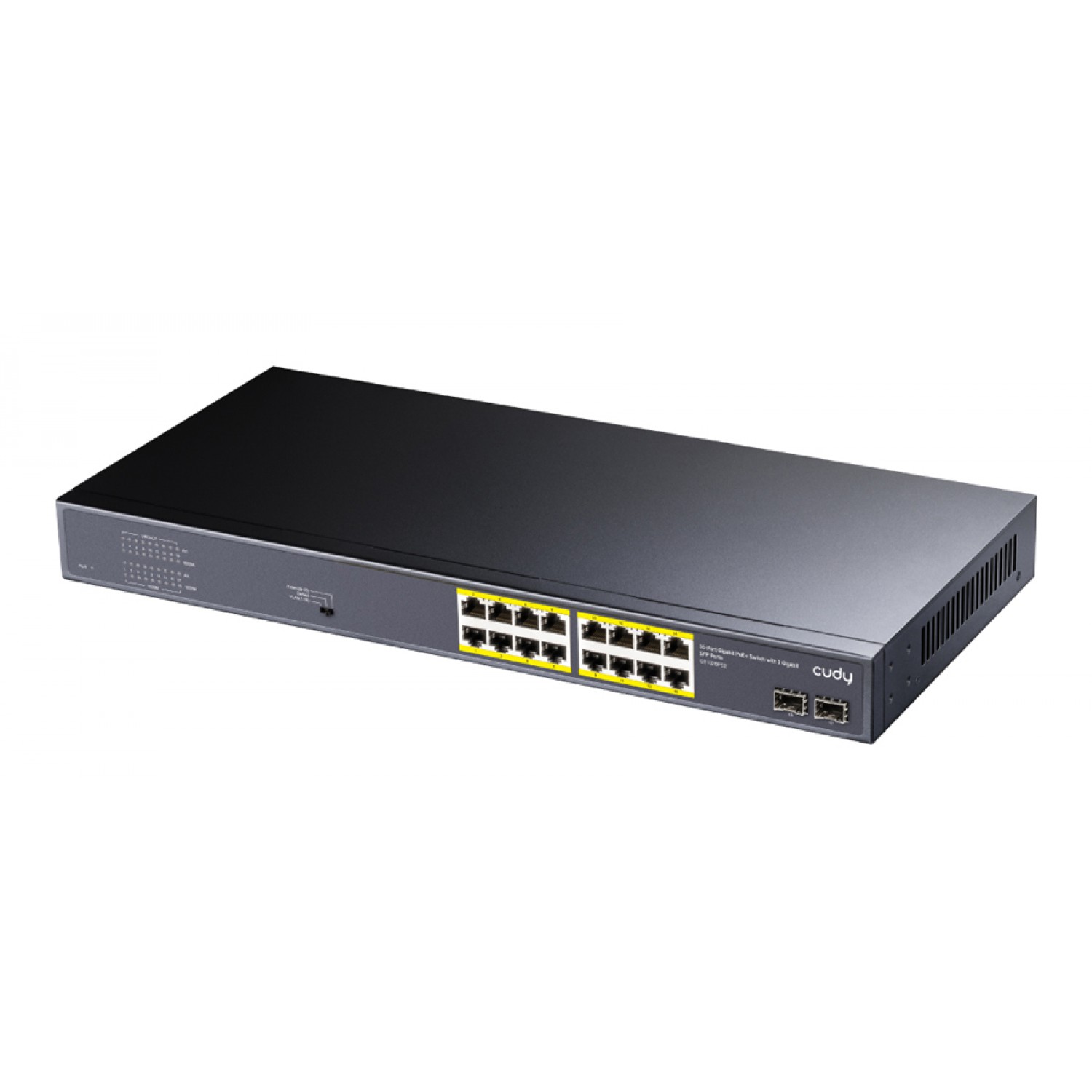 CUDY PoE+ switch GS1020PS2, 16-port PoE+, 2x SFP, 200W, V2.0 CUDY PoE+ switch GS1020PS2, 16-port PoE+, 2x SFP, 200W, V2.0