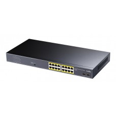 CUDY PoE+ switch GS1020PS2, 16-port PoE+, 2x SFP, 200W, V2.0
