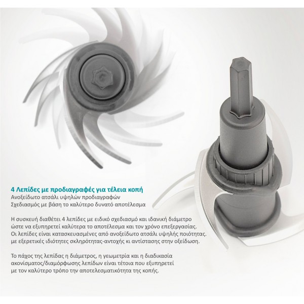 BRUNO πολυκόπτης BRN-0088, 2 ταχύτητες, 400W, 500ml, 4 λεπίδες, λευκός BRUNO πολυκόπτης BRN-0088, 2 ταχύτητες, 400W, 500ml, 4 λεπίδες, λευκός