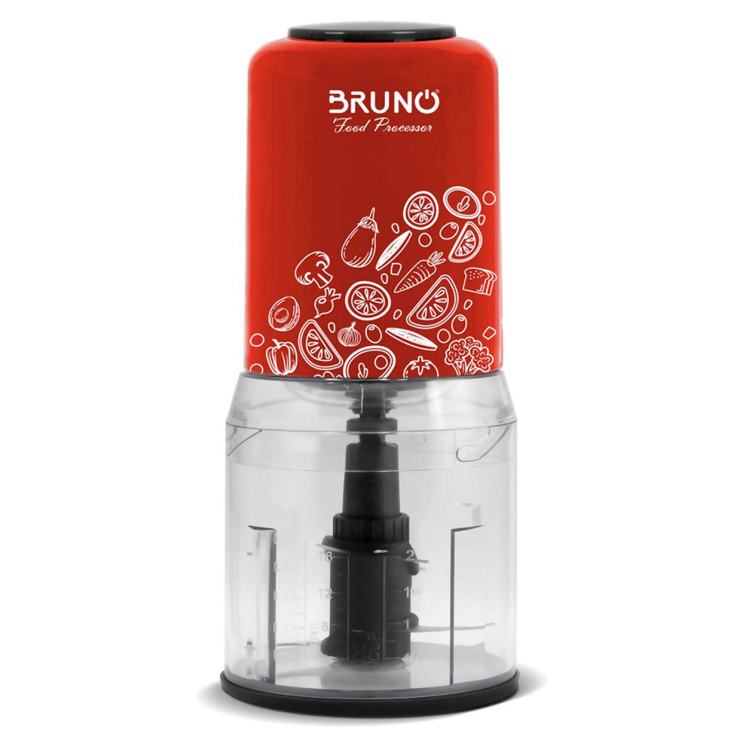 BRUNO πολυκόπτης BRN-0089, 2 ταχύτητες, 400W, 500ml, 4 λεπίδες, κόκκινος BRUNO πολυκόπτης BRN-0089, 2 ταχύτητες, 400W, 500ml, 4 λεπίδες, κόκκινος