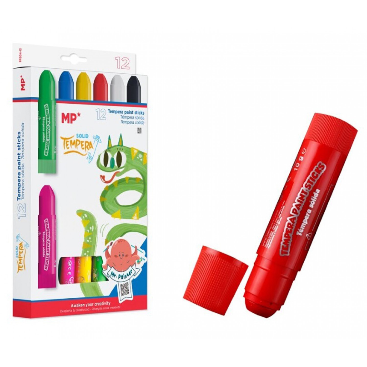 MP τέμπερες ζωγραφικής σε στικ PP204-12, 12τμχ MP τέμπερες ζωγραφικής σε στικ PP204-12, 12τμχ