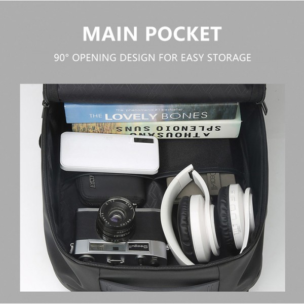 ARCTIC HUNTER τσάντα πλάτης B00328 με θήκη laptop 15.6", USB, 19L, μαύρη ARCTIC HUNTER τσάντα πλάτης B00328 με θήκη laptop 15.6", USB, 19L, μαύρη