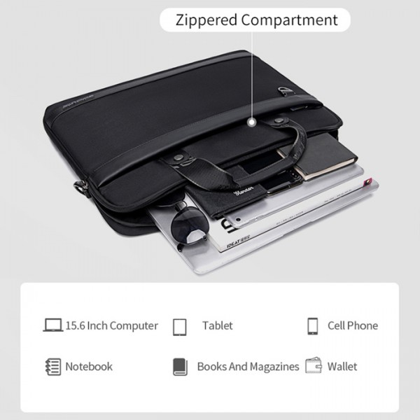 ARCTIC HUNTER τσάντα ώμου GW00022 για laptop 15.6", 8L, μαύρη ARCTIC HUNTER τσάντα ώμου GW00022 για laptop 15.6", 8L, μαύρη