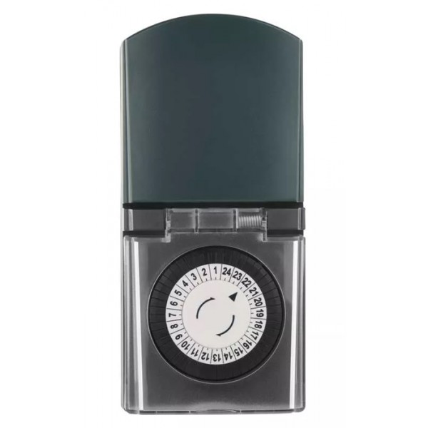 EMOS μηχανικός χρονοδιακόπτης ρεύματος P5508, IP44, 16A, πράσινος