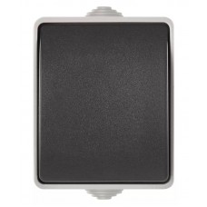 EMOS μπουτόν εξωτερικού χώρου A1399, μονό, 1/0, 10A, IP54, μαύρο