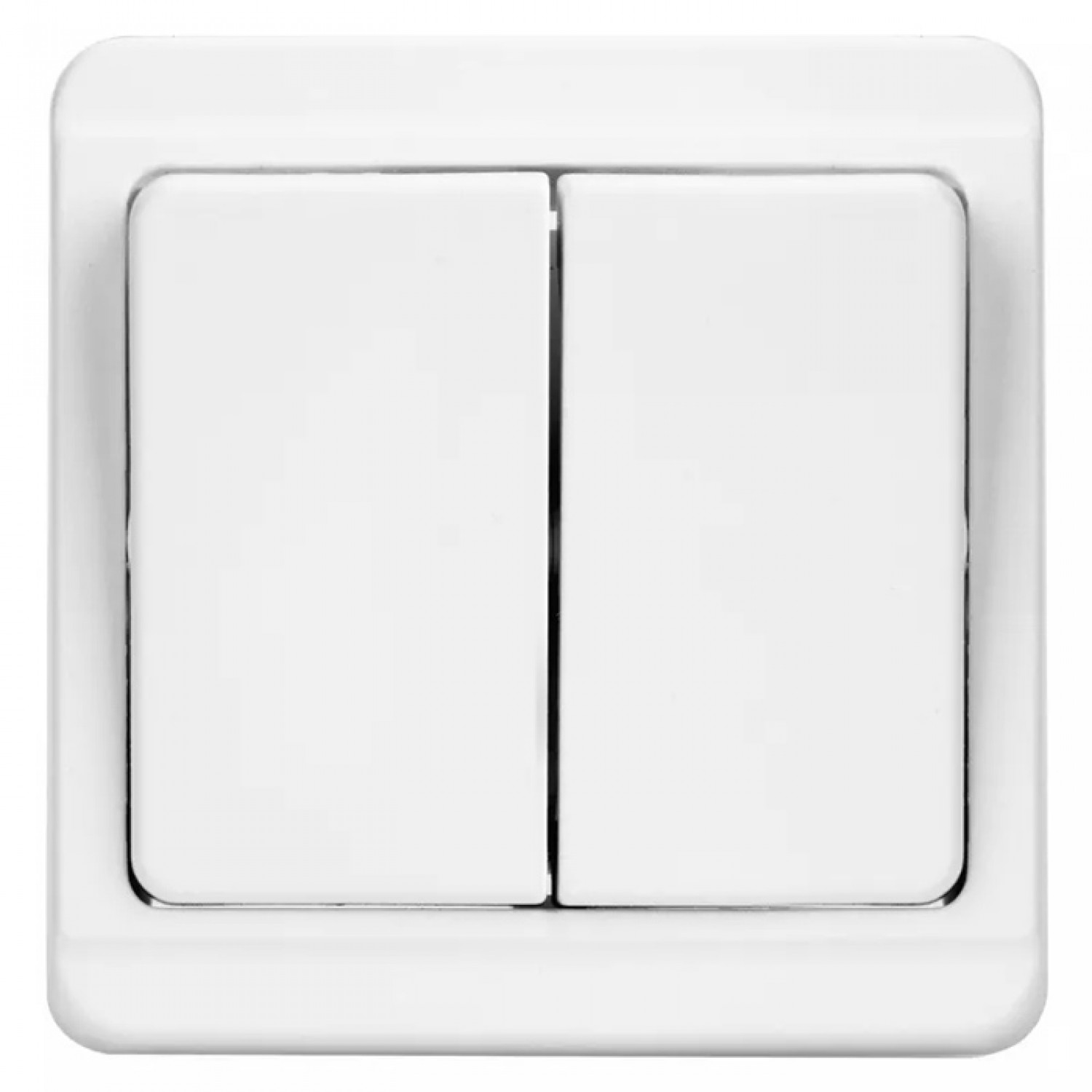 TESLA STROPKOV διακόπτης κομμυτατέρ Standard A0214, διπλός, λευκός TESLA STROPKOV διακόπτης κομμυτατέρ Standard A0214, διπλός, λευκός