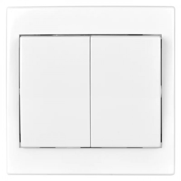 TESLA STROPKOV διακόπτης κομμυτατέρ Praktik A0264, διπλός, λευκός TESLA STROPKOV διακόπτης κομμυτατέρ Praktik A0264, διπλός, λευκός