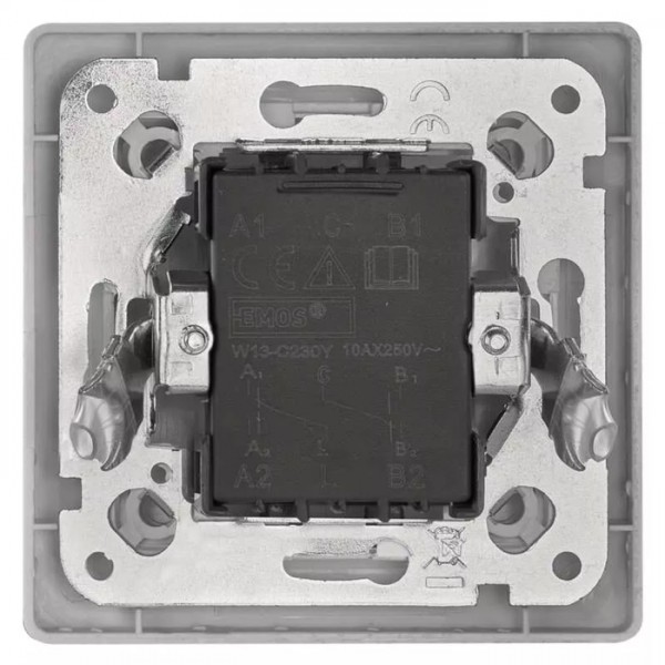 EMOS διακόπτης αλέ-ρετούρ A6100.3, διπλός, 2-way, λευκός EMOS διακόπτης αλέ-ρετούρ A6100.3, διπλός, 2-way, λευκός