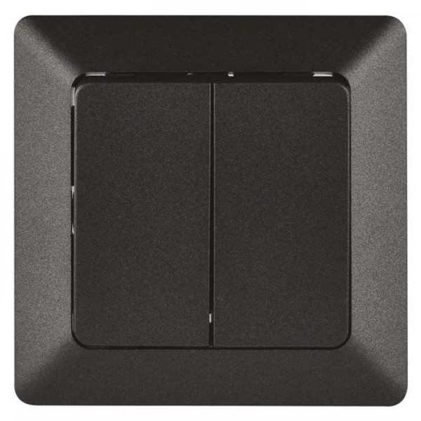 EMOS διακόπτης αλέ-ρετούρ A6100.8, διπλός, 2-way, μαύρος EMOS διακόπτης αλέ-ρετούρ A6100.8, διπλός, 2-way, μαύρος