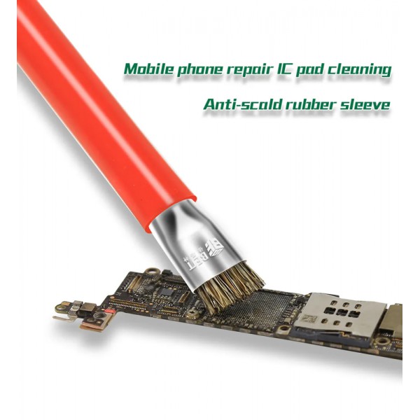 BEST αντιστατική βούρτσα καθαρισμού BST-71 με διπλή κεφαλή, κόκκινη BEST αντιστατική βούρτσα καθαρισμού BST-71 με διπλή κεφαλή, κόκκινη