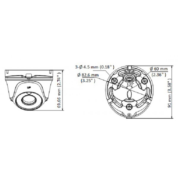 HIKVISION HIWATCH υβριδική κάμερα HWT-T150-M, 2.8mm, 5MP, IP66, IR 20m HIKVISION HIWATCH υβριδική κάμερα HWT-T150-M, 2.8mm, 5MP, IP66, IR 20m