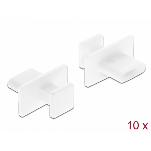 DELOCK κάλυμμα προστασίας για θύρα USB-C 64097 με λαβή, λευκό, 10τμχ DELOCK κάλυμμα προστασίας για θύρα USB-C 64097 με λαβή, λευκό, 10τμχ