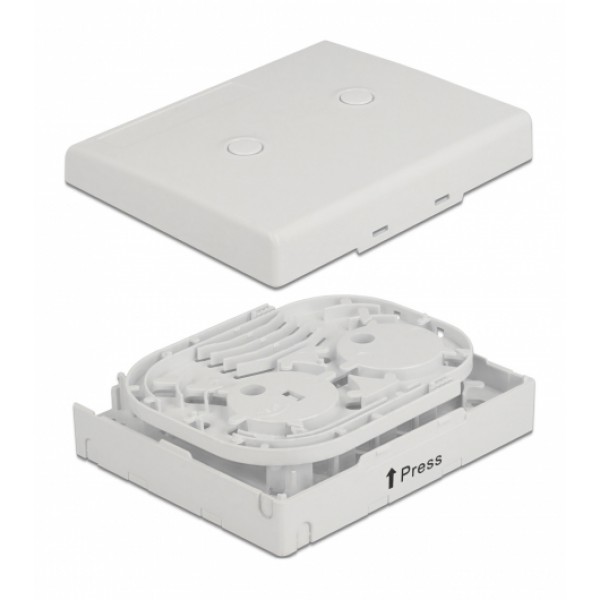 DELOCK κυτίο σύνδεσης οπτικών ινών 86843, 4x SC Simplex/LC Dublex, λευκό DELOCK κυτίο σύνδεσης οπτικών ινών 86843, 4x SC Simplex/LC Dublex, λευκό
