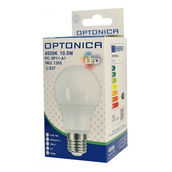 OPTONICA LED λάμπα A60 1355, 10.5W, 4500K, E27, 1055lm OPTONICA LED λάμπα A60 1355, 10.5W, 4500K, E27, 1055lm