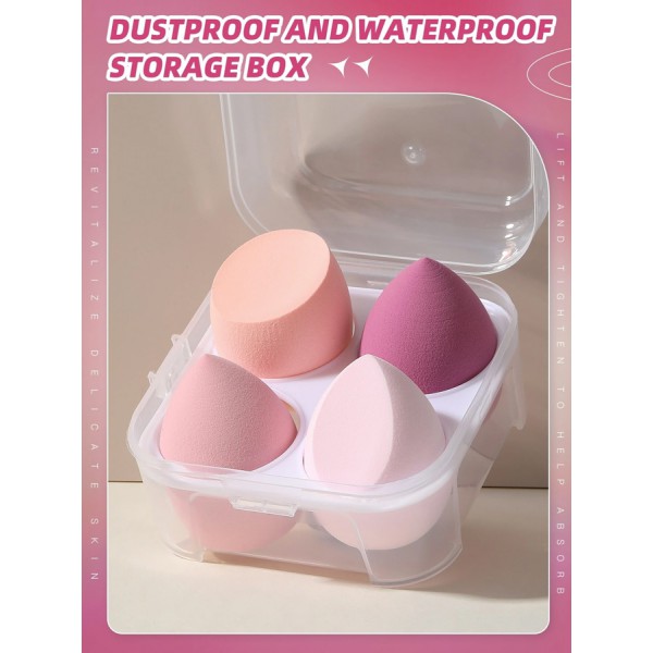 Σφουγγαράκια μακιγιάζ AG597 με θήκη, 40x60mm, διάφορα σχήματα, 4τμχ Σφουγγαράκια μακιγιάζ AG597 με θήκη, 40x60mm, διάφορα σχήματα, 4τμχ