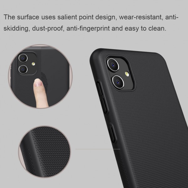 NILLKIN θήκη Super Frosted Shield για Samsung A04, μαύρη NILLKIN θήκη Super Frosted Shield για Samsung A04, μαύρη