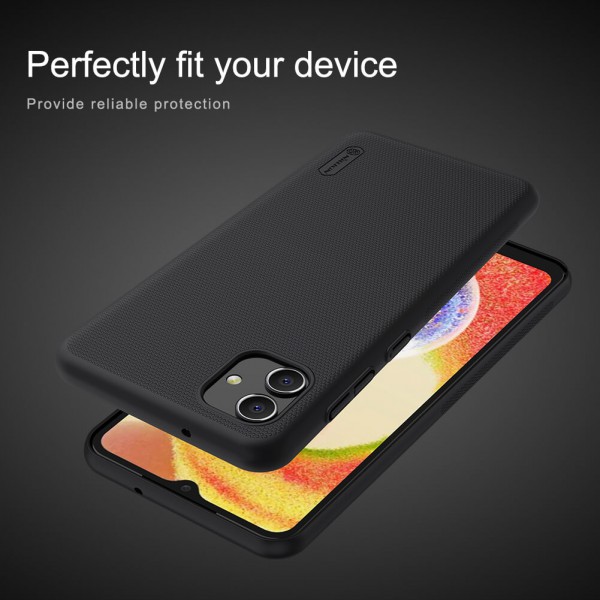 NILLKIN θήκη Super Frosted Shield για Samsung A04, μαύρη NILLKIN θήκη Super Frosted Shield για Samsung A04, μαύρη