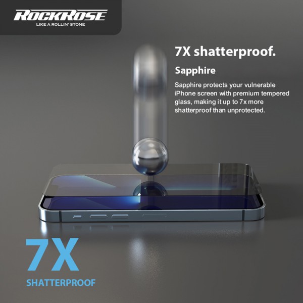 ROCKROSE tempered glass 2.5D Sapphire Full Cover για iPhone 14 Plus ROCKROSE tempered glass 2.5D Sapphire Full Cover για iPhone 14 Plus