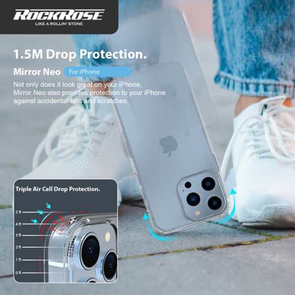 ROCKROSE θήκη Mirror Neo για iPhone 14 Pro, διάφανη ROCKROSE θήκη Mirror Neo για iPhone 14 Pro, διάφανη