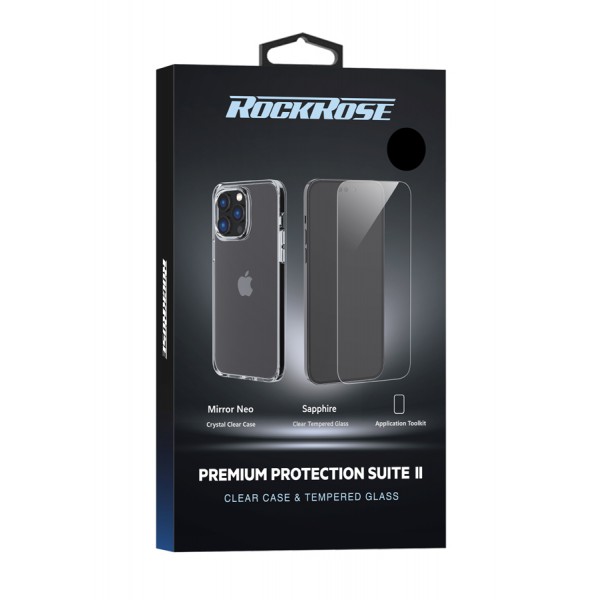 ROCKROSE θήκη & tempered glass 2.5D Premium για iPhone 14 Plus, διάφανο ROCKROSE θήκη & tempered glass 2.5D Premium για iPhone 14 Plus, διάφανο