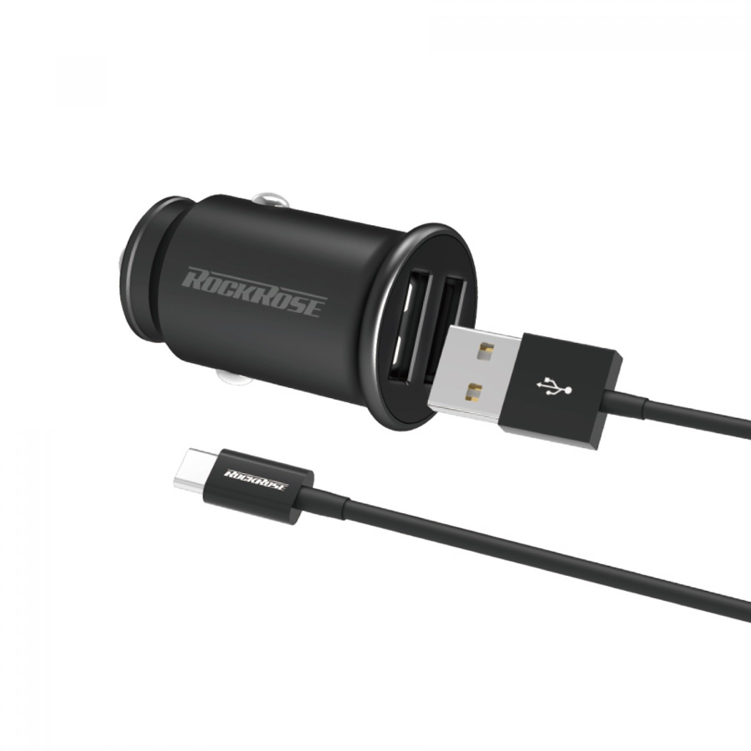 ROCKROSE φορτιστής αυτοκινήτου Ranger P2 με καλώδιο, 2x USB, 12W, μαύρος ROCKROSE φορτιστής αυτοκινήτου Ranger P2 με καλώδιο, 2x USB, 12W, μαύρος