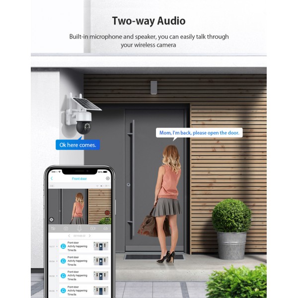 SECTEC smart ηλιακή κάμερα ST-S517C-3M, 3MP, PIR, PTZ, cloud/micro SD SECTEC smart ηλιακή κάμερα ST-S517C-3M, 3MP, PIR, PTZ, cloud/micro SD