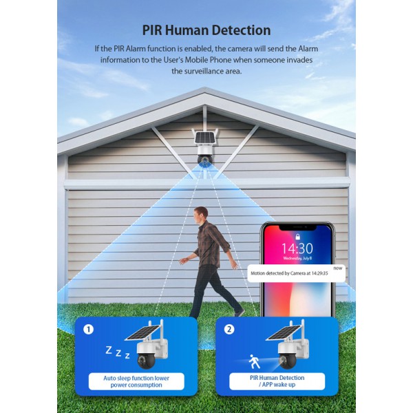 SECTEC smart ηλιακή κάμερα ST-S517C-3M, 3MP, PIR, PTZ, cloud/micro SD SECTEC smart ηλιακή κάμερα ST-S517C-3M, 3MP, PIR, PTZ, cloud/micro SD