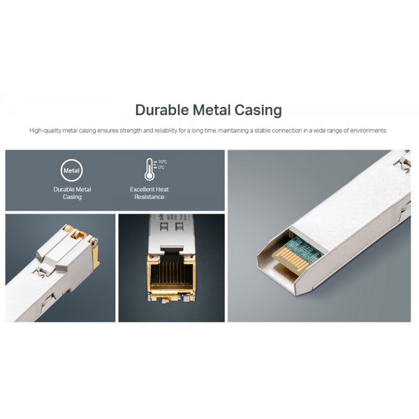 TP-LINK 10G BASE-T RJ45 SFP+ Module TL-SM5310-T, έως 30m, Ver. 1.0 TP-LINK 10G BASE-T RJ45 SFP+ Module TL-SM5310-T, έως 30m, Ver. 1.0